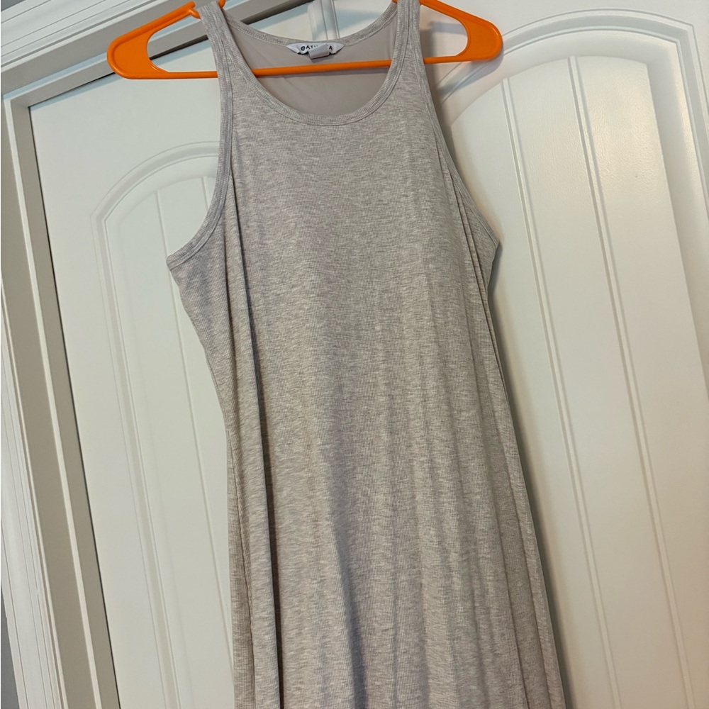 Athleta Signature Rib Maxi Dress Toasted Oatmeal Sleeveless Maxi Dress Medium